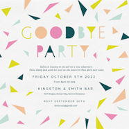 Goodbye Party Business Event Invitation Template Free Greetings 